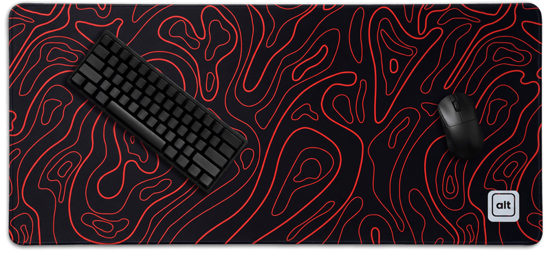 Red Black Damascus Mousepad