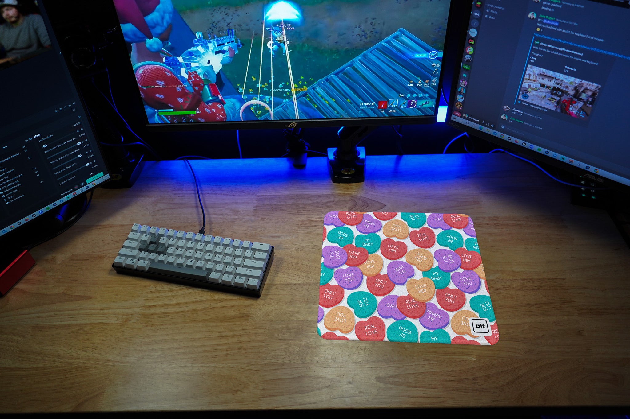 Candy Hearts Mousepad