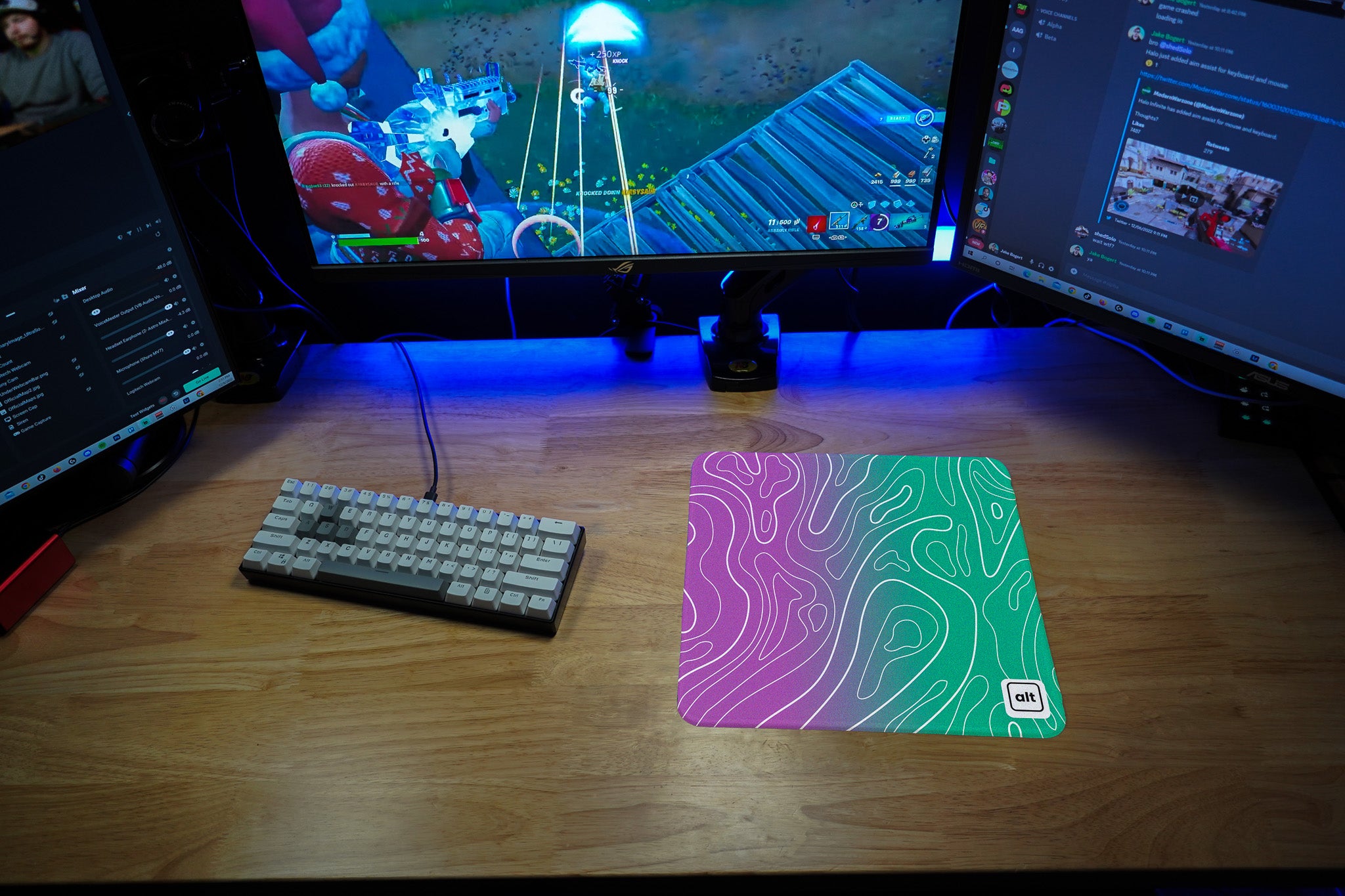 Mermaid Ombre Damascus Mousepad