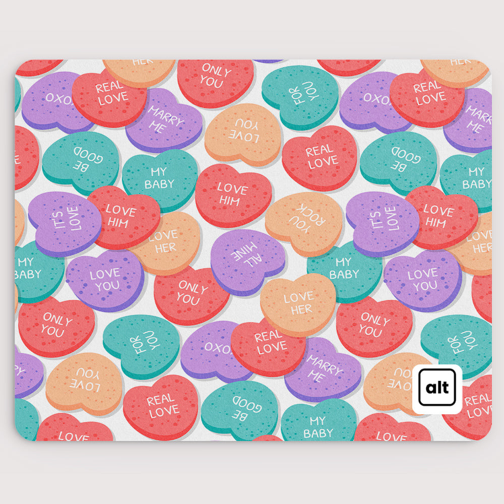 Candy Hearts Mousepad