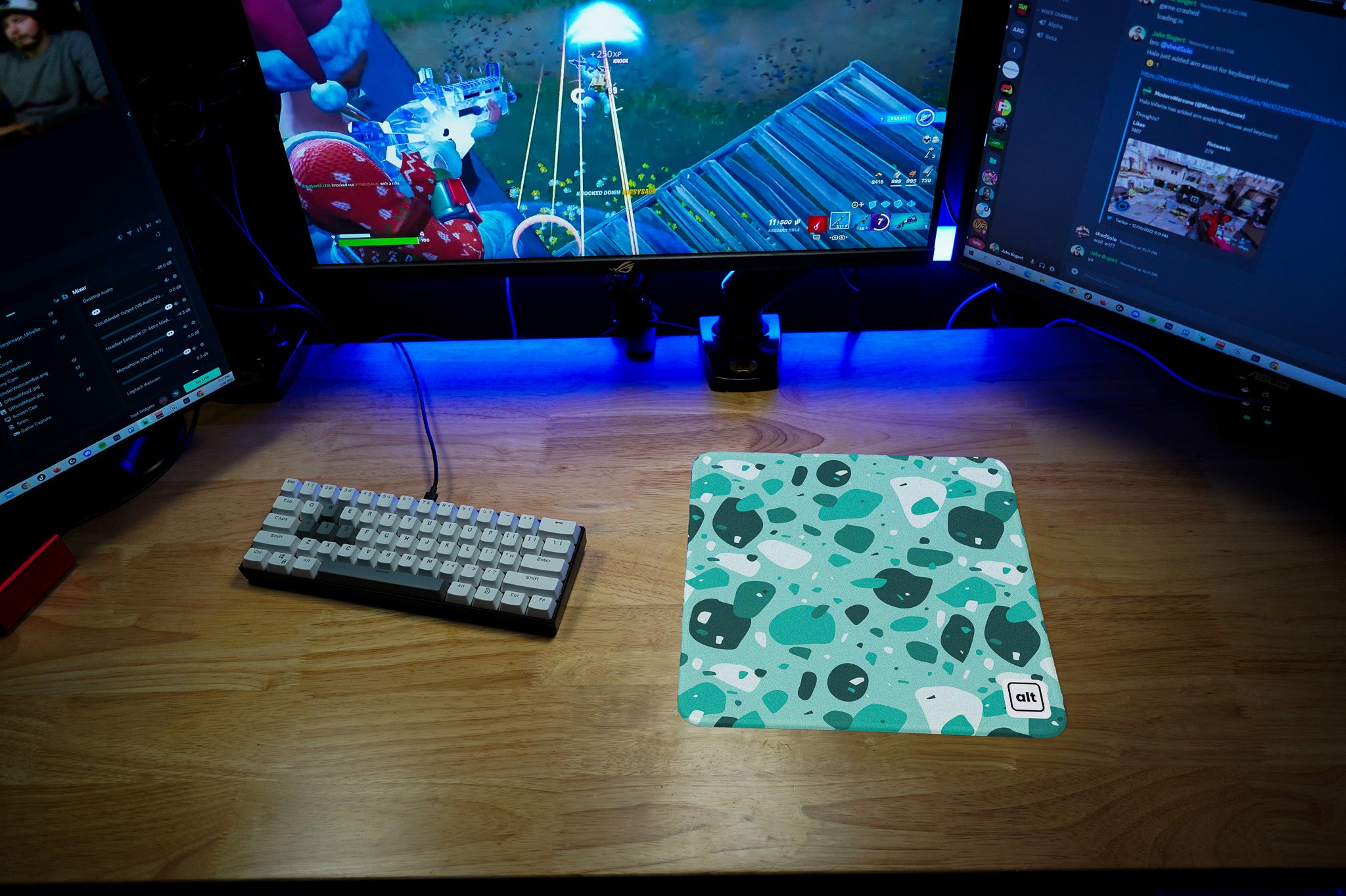 Blue Terrazzo Mousepad