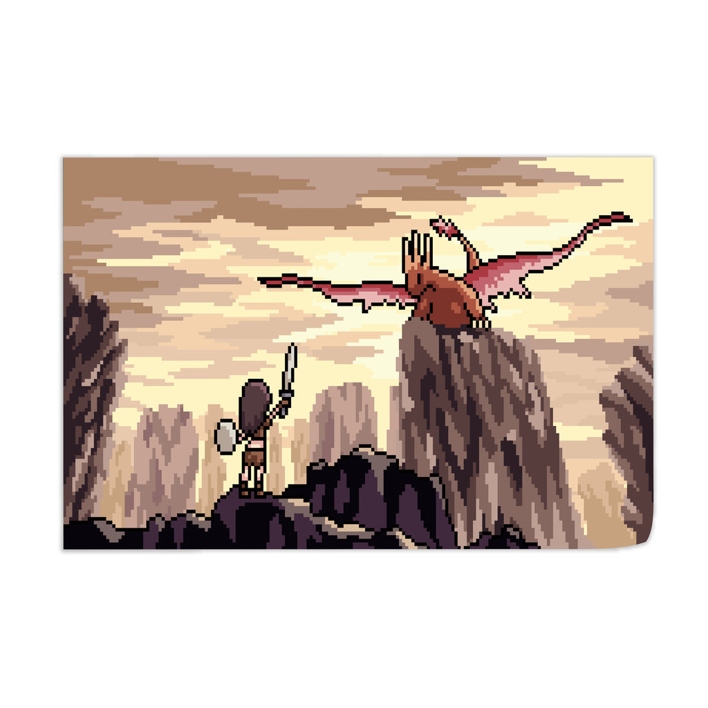 Cartoon Dragon Slayer Wall Art