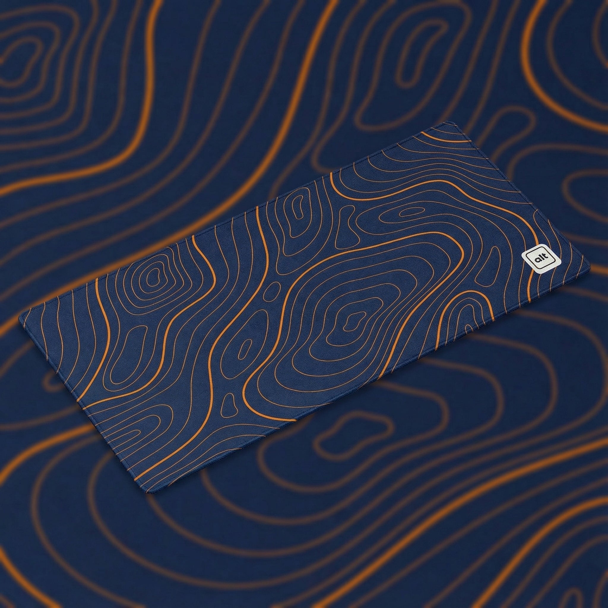 Blue Orange Damascus Mousepad - [alt_customs]