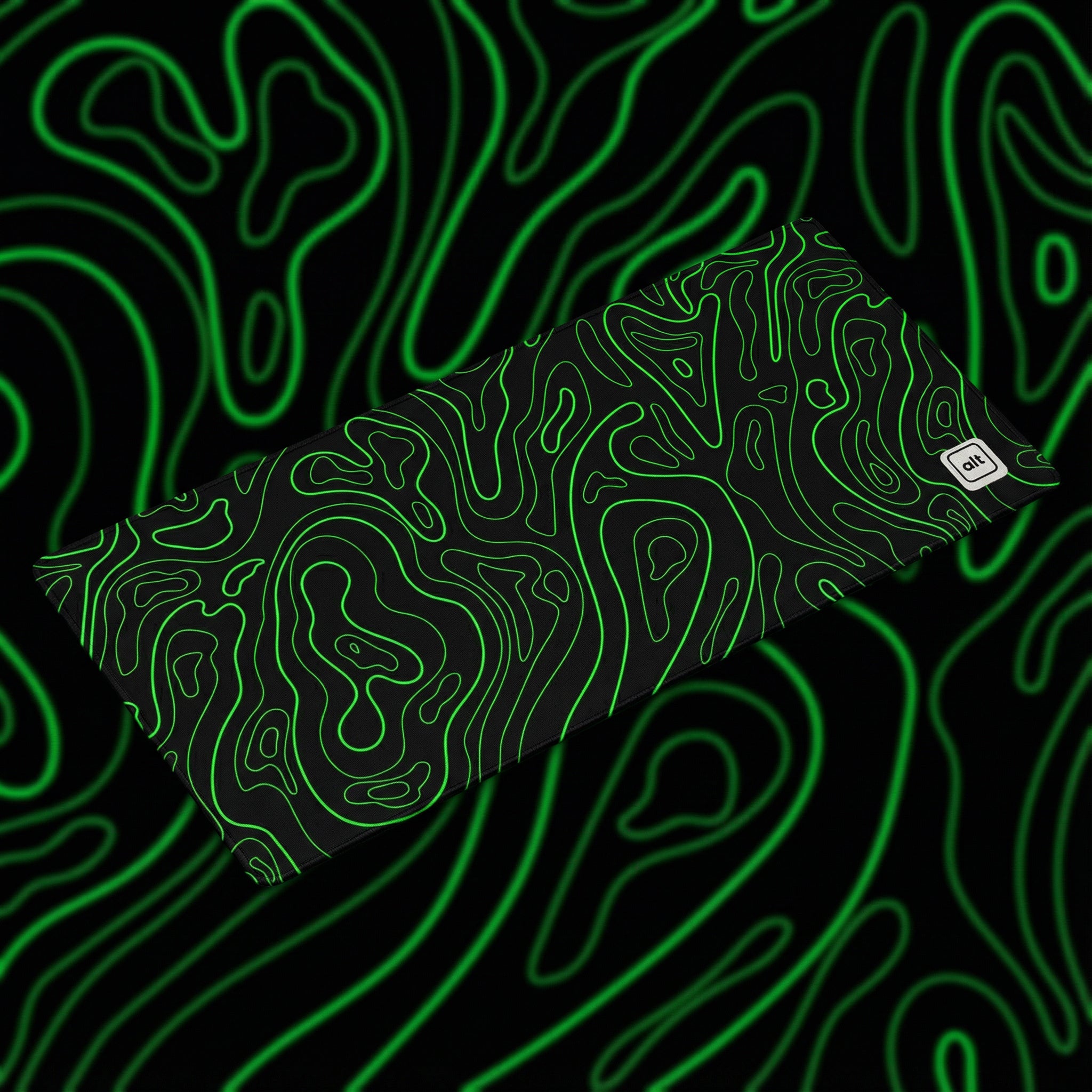 Green Black Damascus Mousepad - [alt_customs]