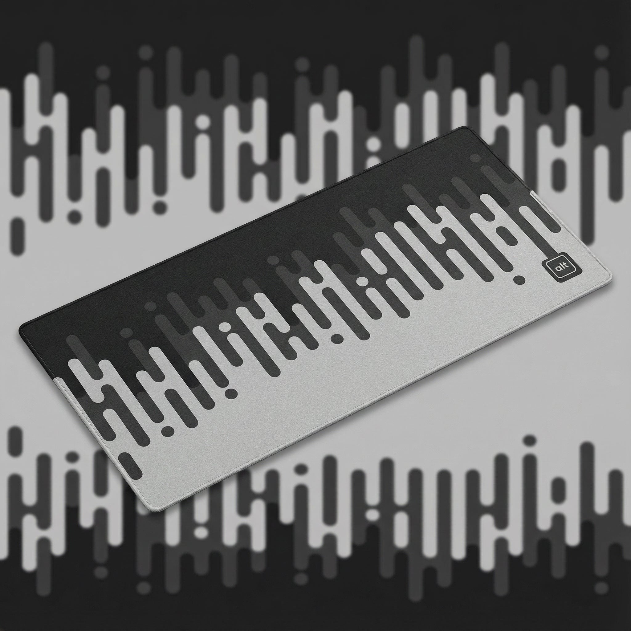 Linear Waves Monochrome Mousepad - [alt_customs]