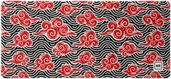 Red Anime Clouds Mousepad