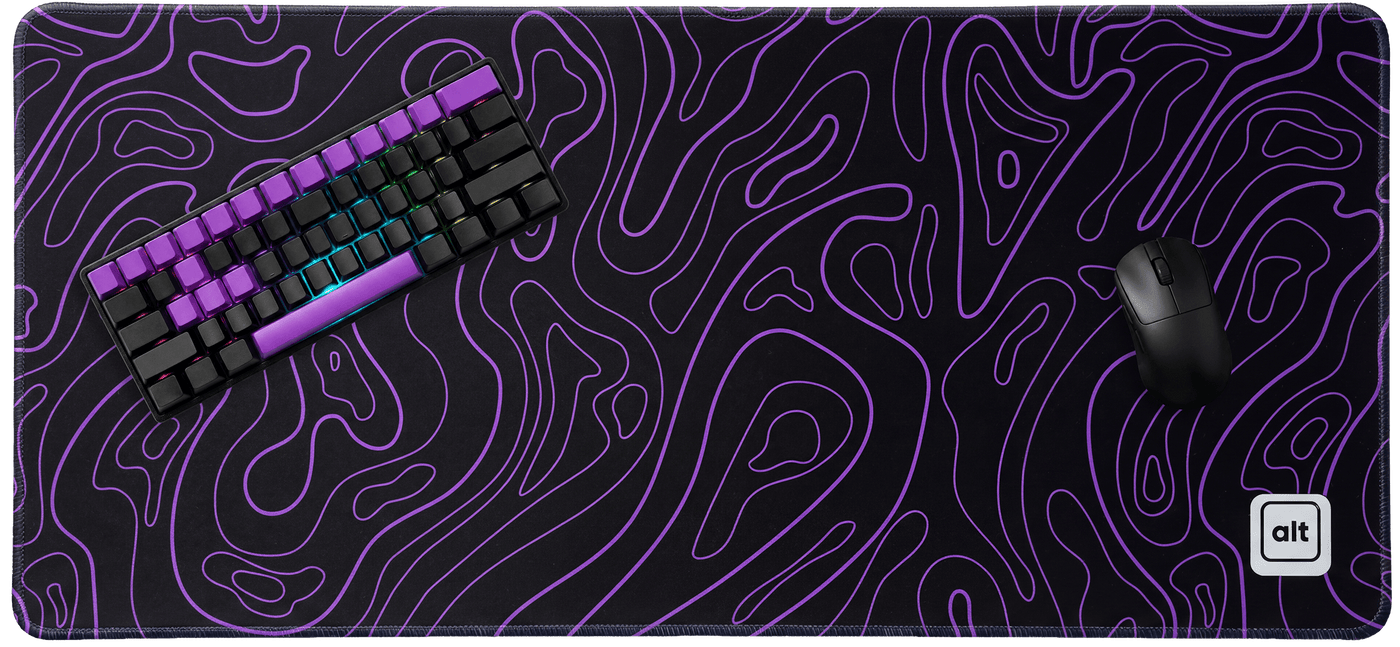 Purple Black Damascus Mousepad