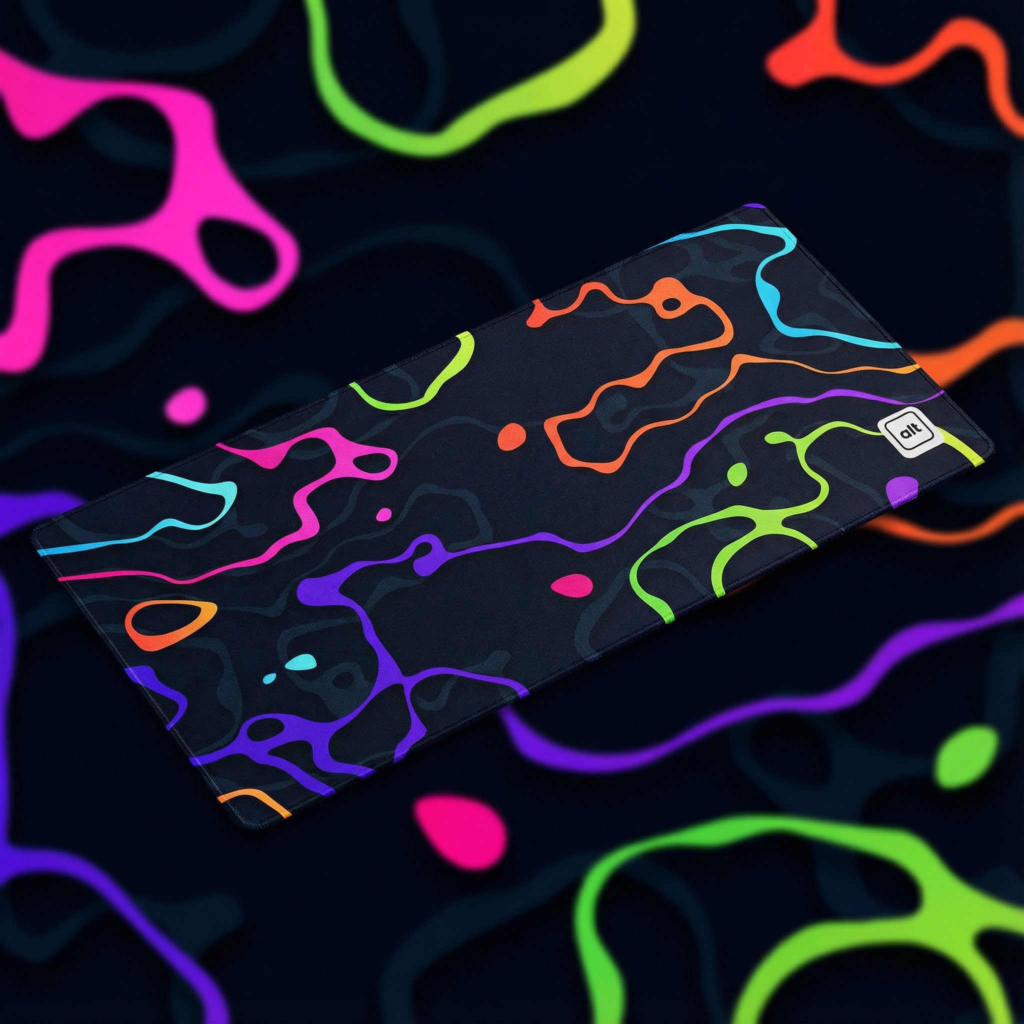 Neon Splash Mousepad - [alt_customs]