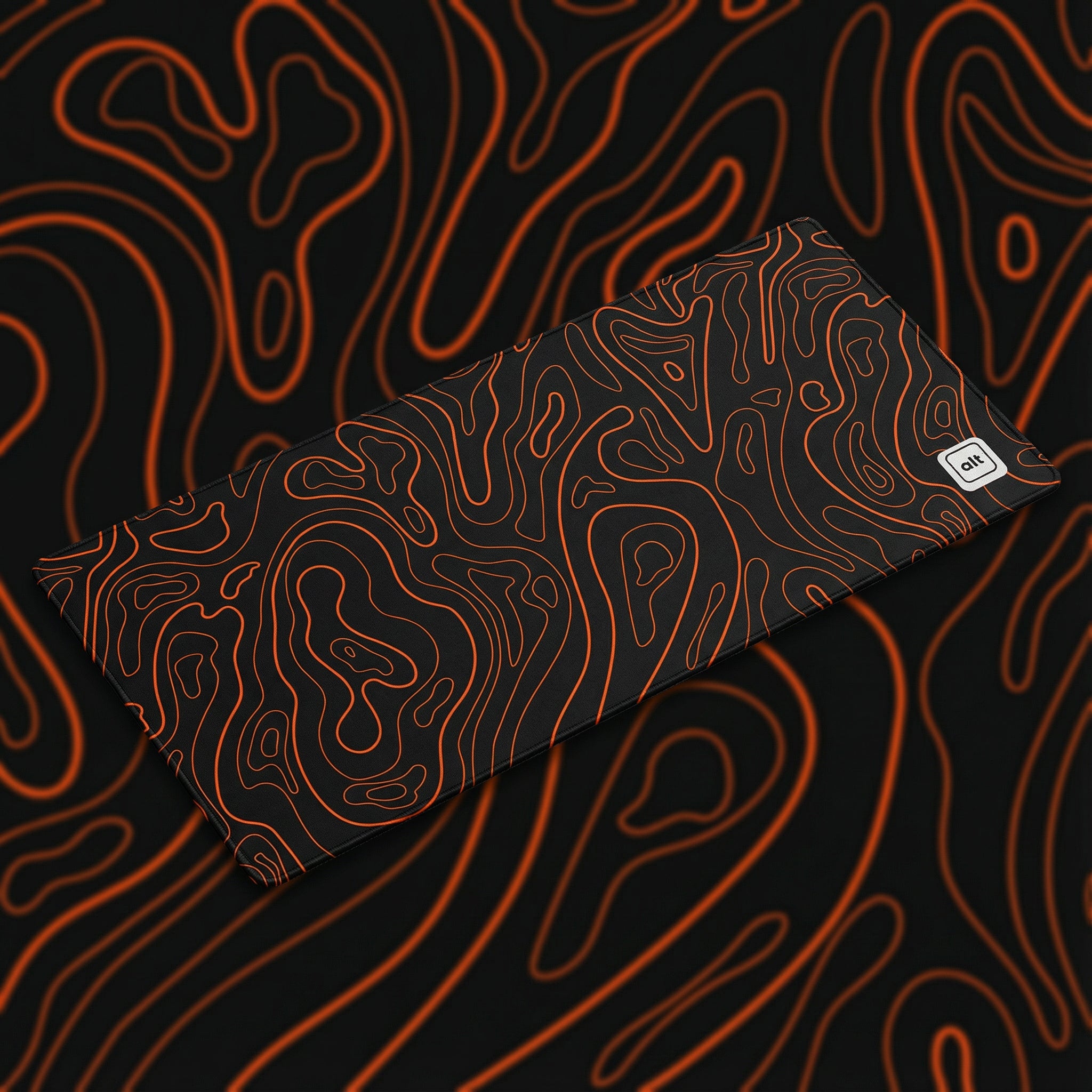 Orange Black Damascus Mousepad - [alt_customs]