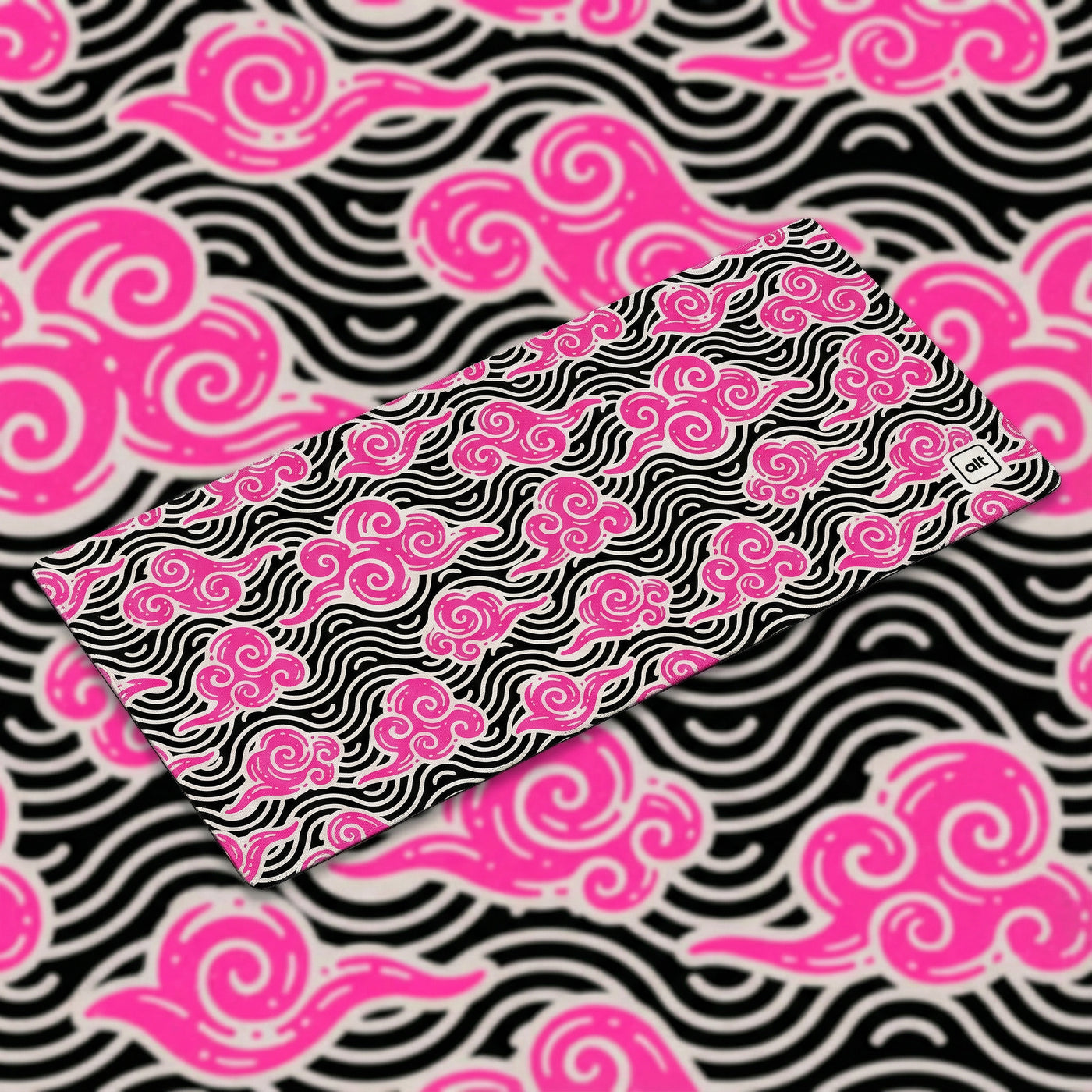 Pink Anime Clouds Mousepad - [alt_customs]