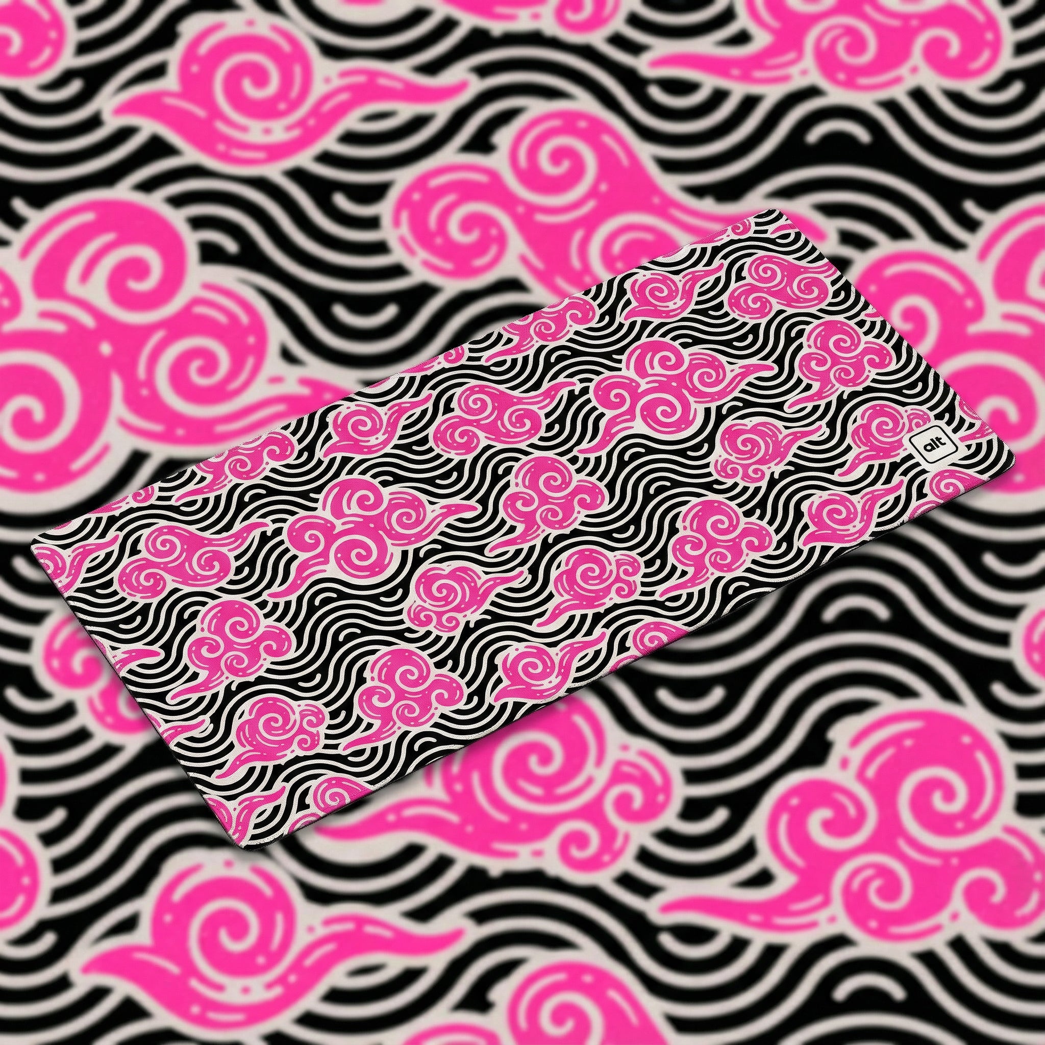Pink Anime Clouds Mousepad - [alt_customs]
