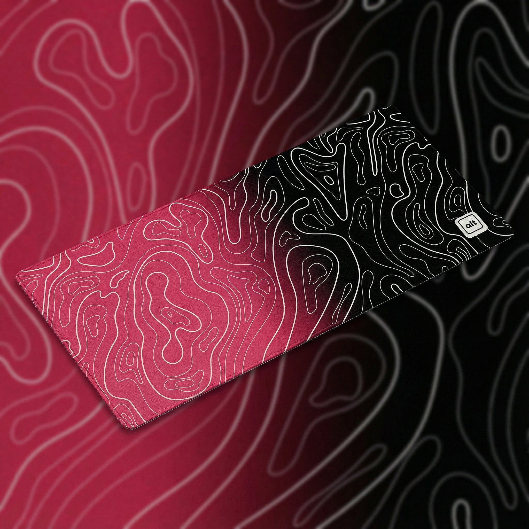 Pink Ombre Damascus Mousepad - [alt_customs]