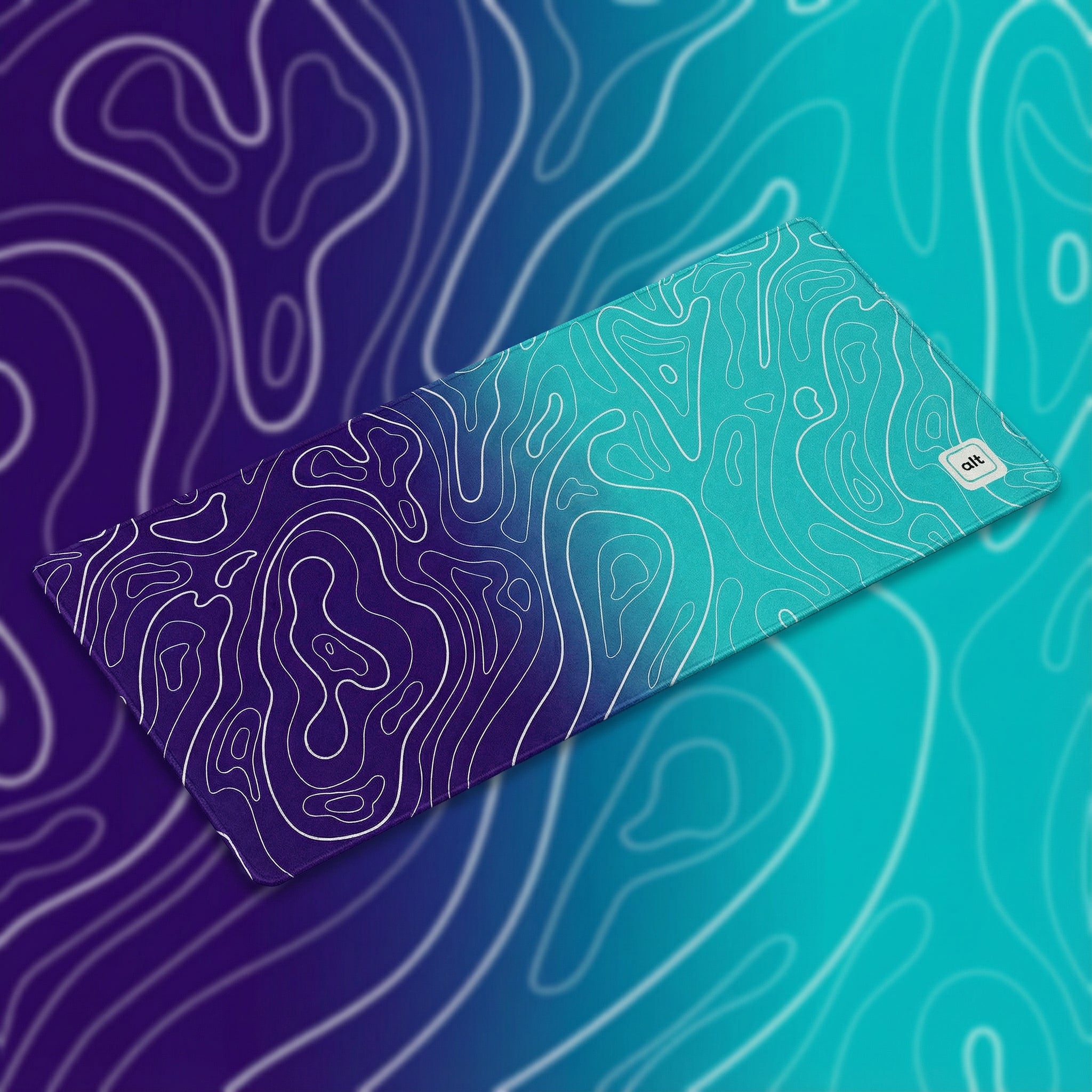 Purple Ombre Damascus Mousepad - [alt_customs]
