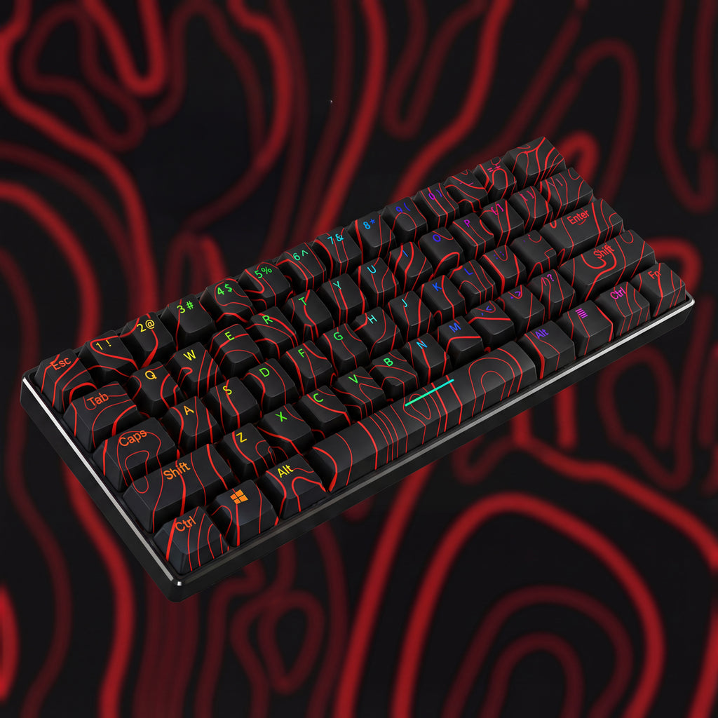 Red Black Damascus T60 Pro Keyboard - [alt_customs]