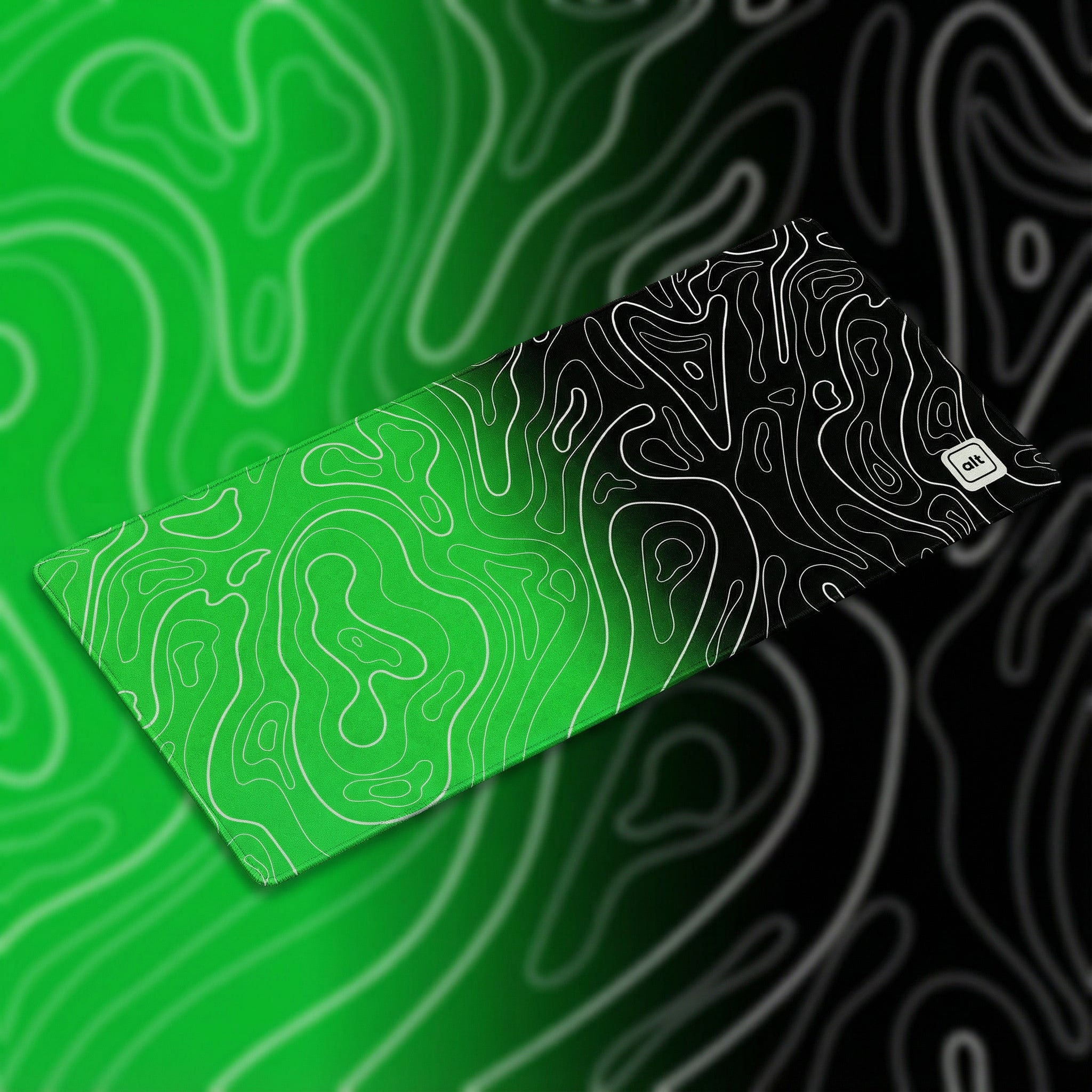 Shamrock Ombre Damascus Mousepad - [alt_customs]