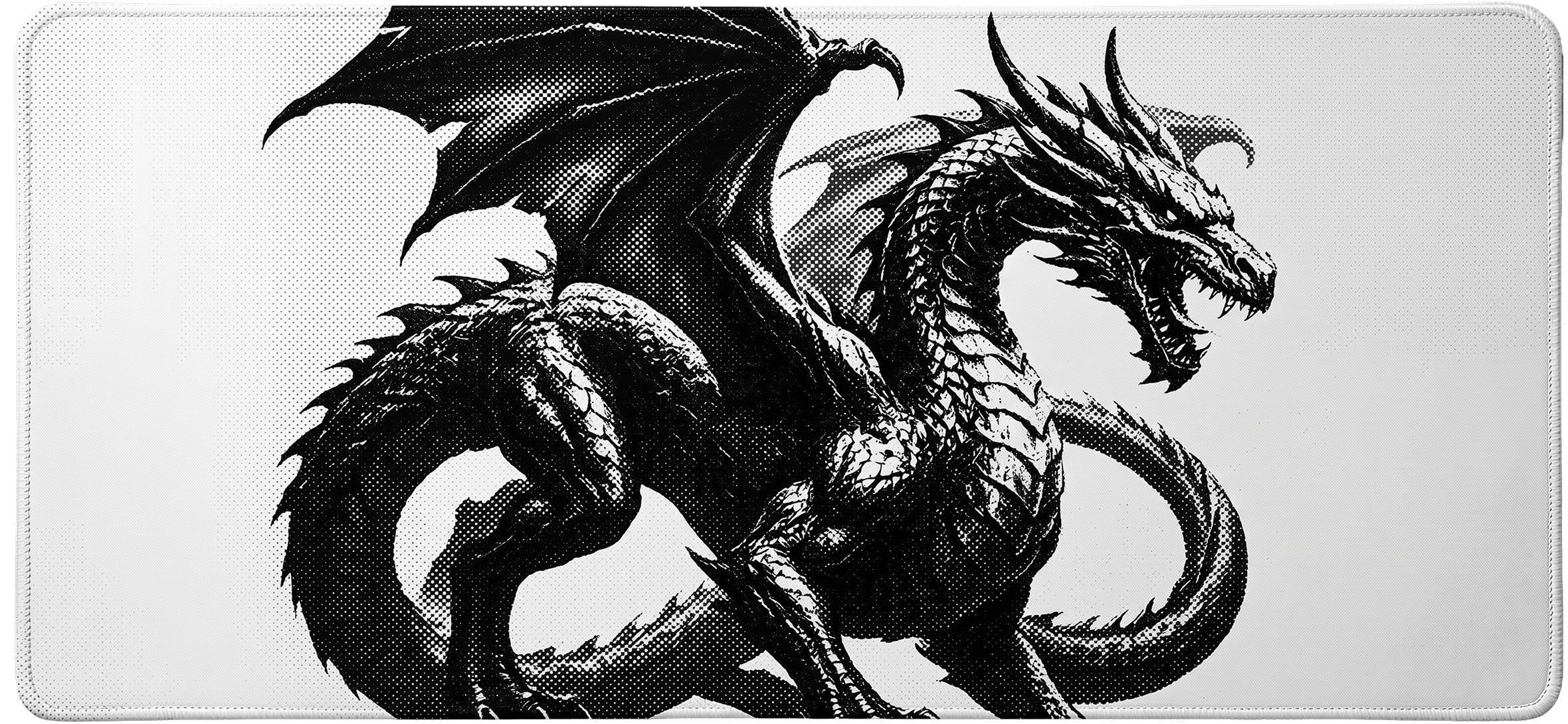 Void Dragon White Mousepad