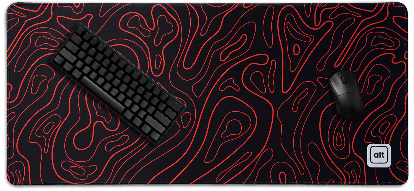 Red Black Damascus Mousepad