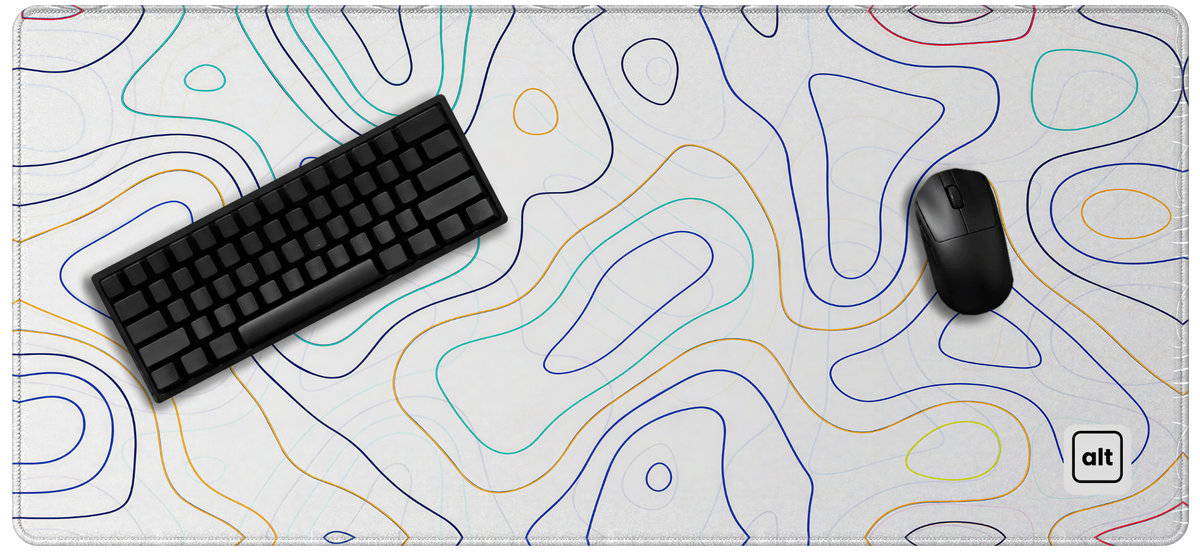 White and Blue Damascus Mousepad - [alt_customs]