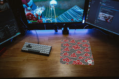 Red Anime Clouds Mousepad - [alt_customs]