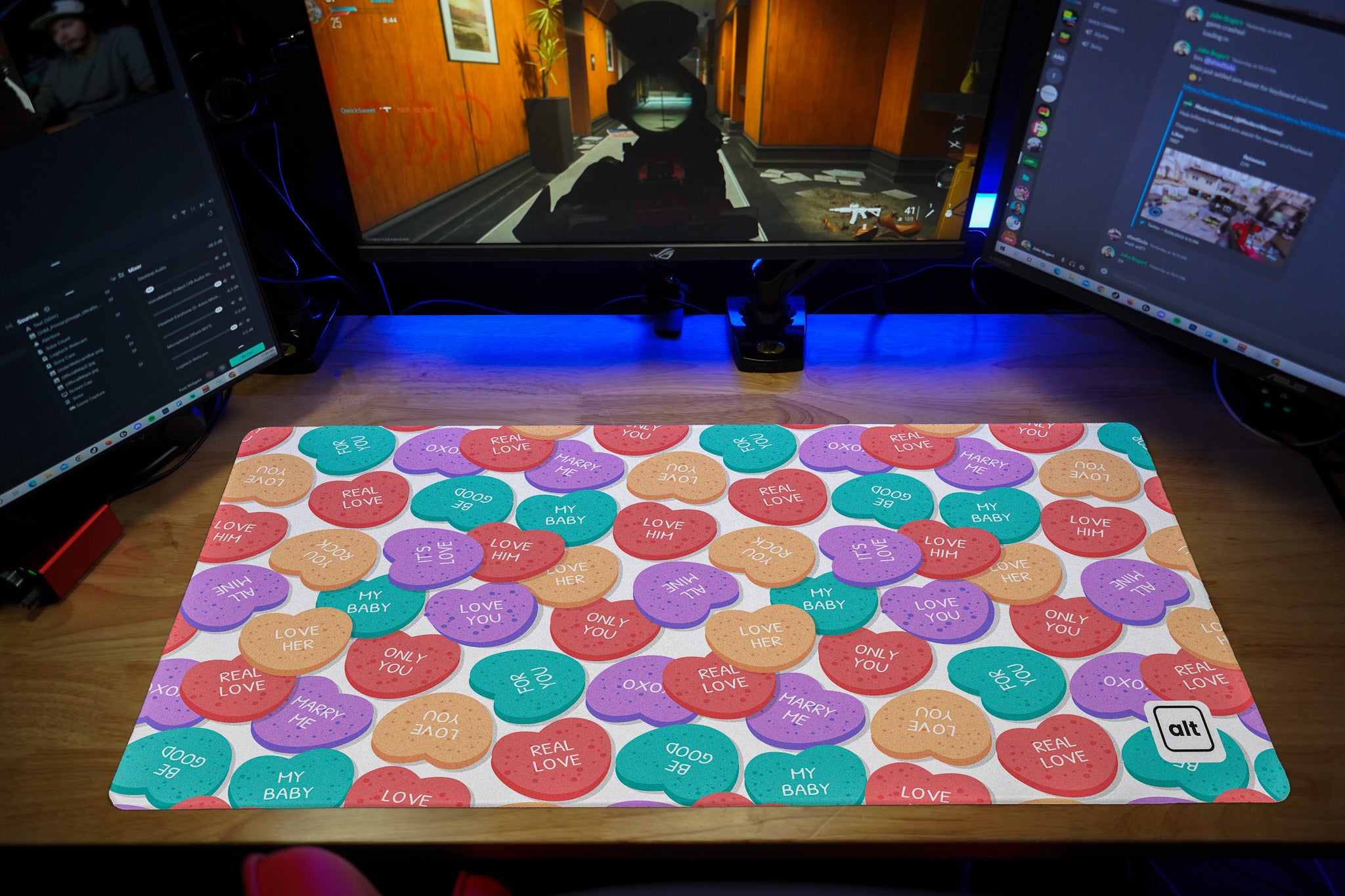 Candy Hearts Mousepad