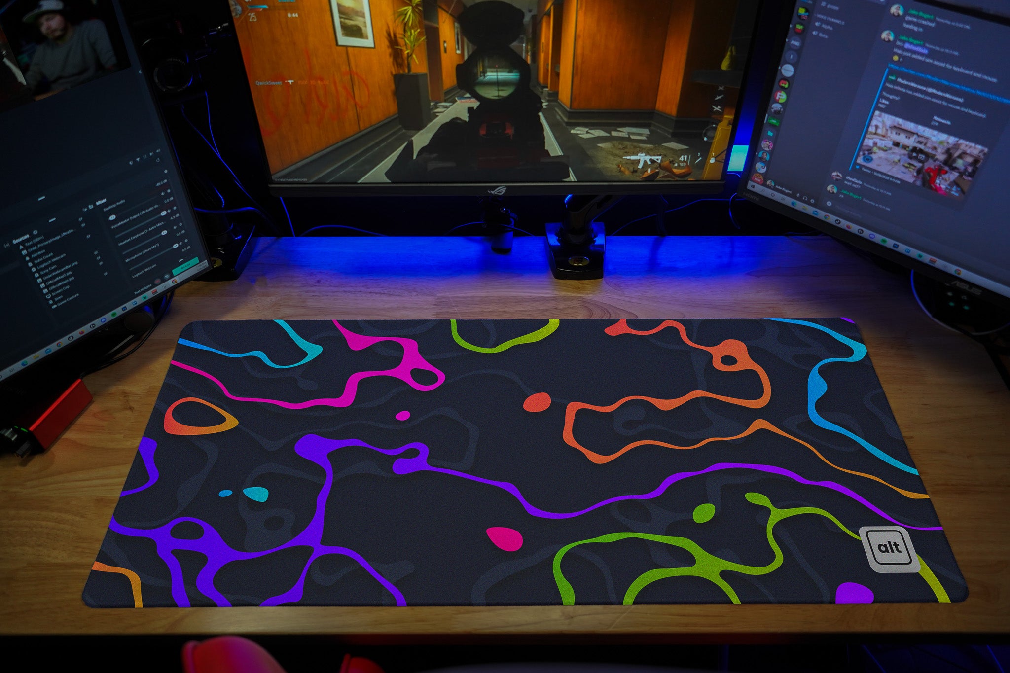 Neon Splash Mousepad