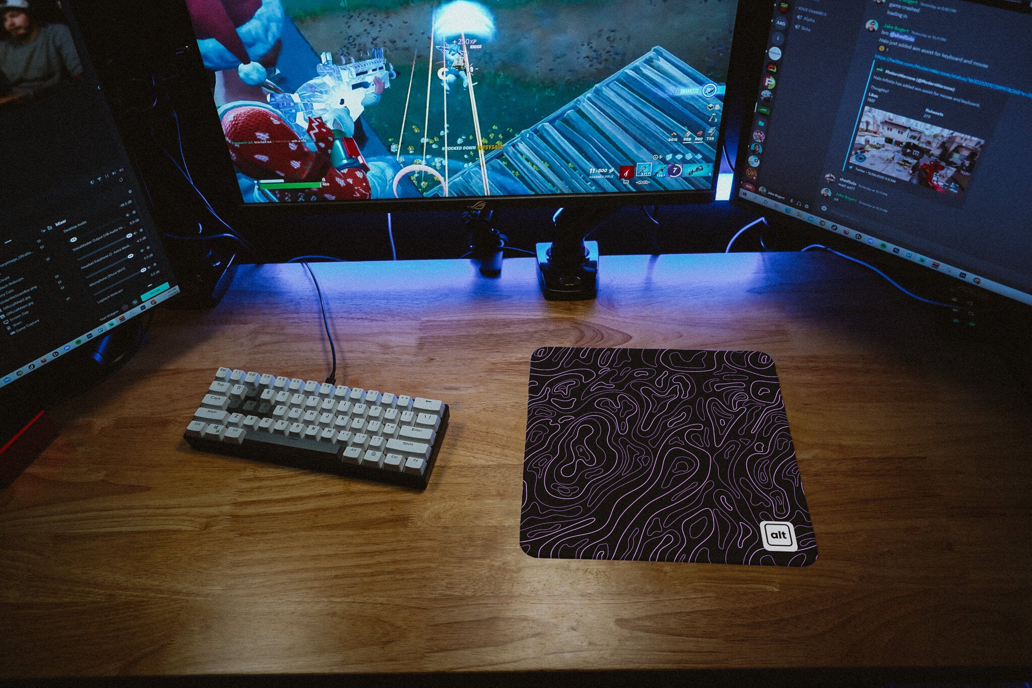 Purple Black Damascus Mousepad