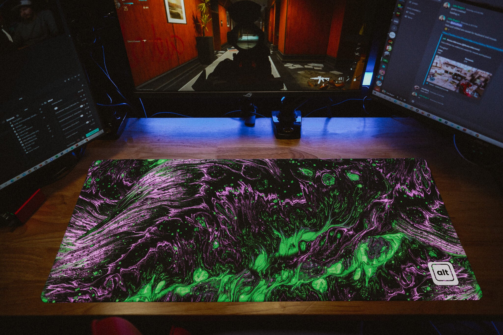 Purple Green Lava Mousepad