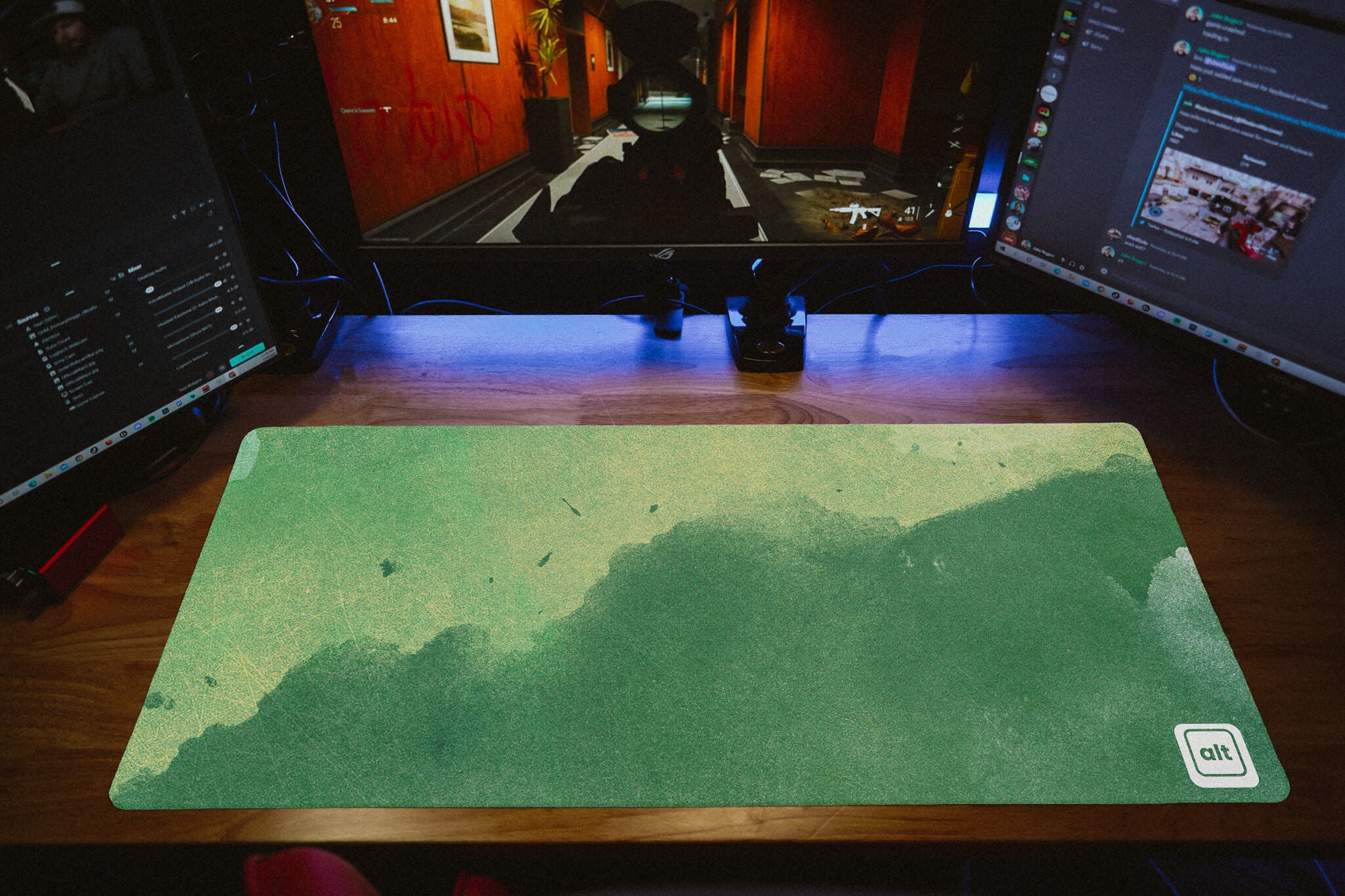 Green Watercolor Mousepad